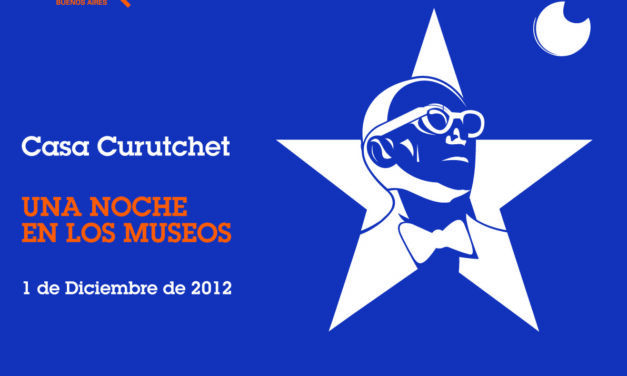 Stencil identitario (+ diseño gráfico) de La Noche de los Museos (Provincia de Buenos Aires) para la Casa Curutchet