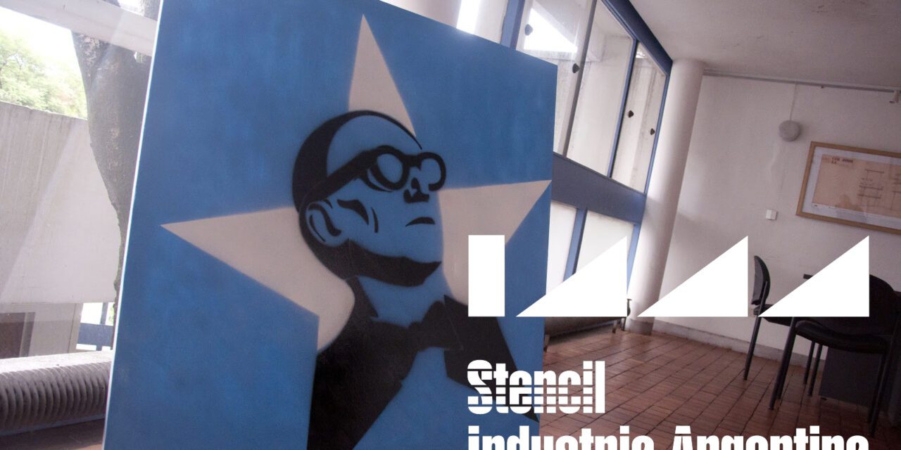 Stencil homenaje a Le Corbusier – Encargado para la Casa Curutchet por el Colegio de Arquitectos de la Provincia de Buenos Aires